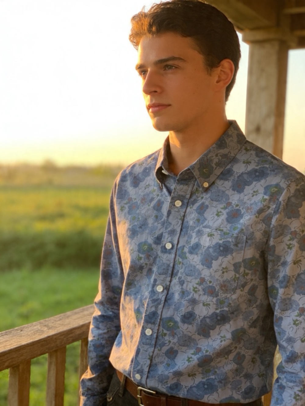 Abercrombie & Fitch Floral Muscle Casual Button Down Shirt XL